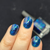 Peace on Earth - blue jelly base with holo flakes and green and blue colour shifting crystal flakes