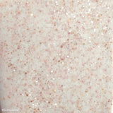 Snow Angel - a white based crelly packed with rose gold metallic flakes, a touch of orange-green iridescent glitter, white shimmer and a sprinkle of bronze metallic micro flakes