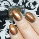 Gingerbread Man – An aurora shimmer that shifts from a reddish brown to a pretty gold