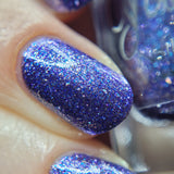 Regency Vogue - Silver and blue metallic flakes with Aurora shimmer