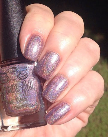 Christmas Rose – a gorgeous Rose Gold holo with shimmer