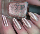 Rosy Glow - Rose Gold and Silver micro flakies in a clear base.