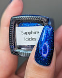 Sapphire Icicles - sapphire blue base with sparkly holographic micro flakes