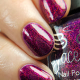 We Three Kings - a purple base with Aurora shimmer that gives a nice deep pink finish