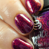 We Three Kings - a purple base with Aurora shimmer that gives a nice deep pink finish