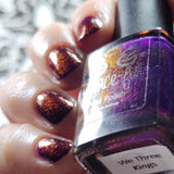 We Three Kings - a purple base with Aurora shimmer that gives a nice deep pink finish