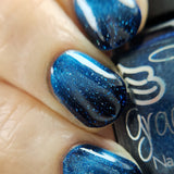 And to all a Good Night - deep blue base with holo flakes and silver magnetic effect