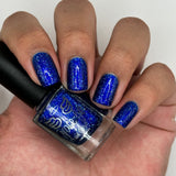 Sapphire Icicles - sapphire blue base with sparkly holographic micro flakes