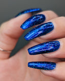 Sapphire Icicles - sapphire blue base with sparkly holographic micro flakes