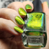 Turning Leaves - super shifter that transforms from yellow-gold, chartreuse, bright light green, and kelly green