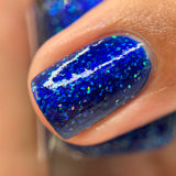 Sapphire Icicles - sapphire blue base with sparkly holographic micro flakes