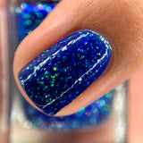 Sapphire Icicles - sapphire blue base with sparkly holographic micro flakes