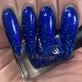 Sapphire Icicles - sapphire blue base with sparkly holographic micro flakes