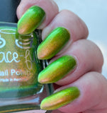 Turning Leaves - super shifter that transforms from yellow-gold, chartreuse, bright light green, and kelly green