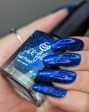 Sapphire Icicles - sapphire blue base with sparkly holographic micro flakes