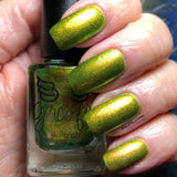 Turning Leaves - super shifter that transforms from yellow-gold, chartreuse, bright light green, and kelly green