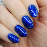 Sapphire Icicles - sapphire blue base with sparkly holographic micro flakes