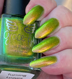 Turning Leaves - super shifter that transforms from yellow-gold, chartreuse, bright light green, and kelly green