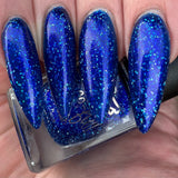 Sapphire Icicles - sapphire blue base with sparkly holographic micro flakes