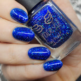 Sapphire Icicles - sapphire blue base with sparkly holographic micro flakes