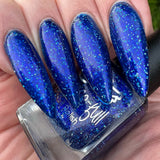 Sapphire Icicles - sapphire blue base with sparkly holographic micro flakes