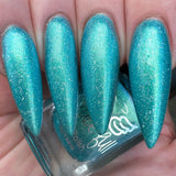 Coastal Christmas- pretty blue/green aurora shimmer