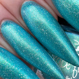 Coastal Christmas- pretty blue/green aurora shimmer