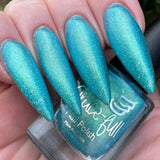 Coastal Christmas- pretty blue/green aurora shimmer