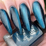 And to all a Good Night - deep blue base with holo flakes and silver magnetic effect