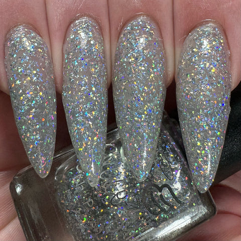 Star Dust - topper with micro holo mini flakes