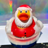 Christmas Rubber Duckies in a soap pond 24