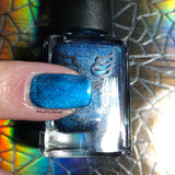 And to all a Good Night - deep blue base with holo flakes and silver magnetic effect