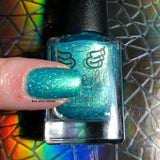 Coastal Christmas- pretty blue/green aurora shimmer