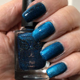 And to all a Good Night - deep blue base with holo flakes and silver magnetic effect