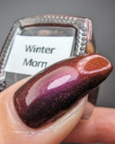 Winter Morn - purple - red - orange multichrome with a smattering of tiny gold holo glitter