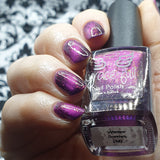 Winter Berries- a deep pink with pink magnetic effect with violet-pink-gold ultra chameleon flakes
