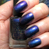 Frosty Sugarplum - blue - purple - green multichrome with teeny gold holo microglitter