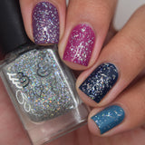 Star Dust - topper with micro holo mini flakes