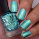 Coastal Christmas- pretty blue/green aurora shimmer