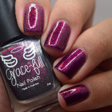 We Three Kings - a purple base with Aurora shimmer that gives a nice deep pink finish