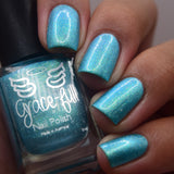 Coastal Christmas- pretty blue/green aurora shimmer