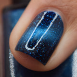 And to all a Good Night - deep blue base with holo flakes and silver magnetic effect