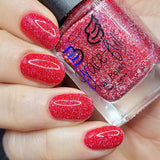 The Bell Still Rings - a red holo reflective glitter