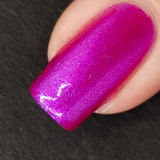 Infinite force is a stunning Aurora shimmer in a vibrant pink/purple