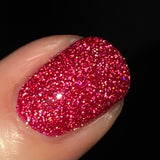 SALE - The Bell Still Rings - a red holo reflective glitter