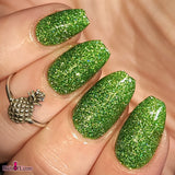 You Have My Bow 2.0 - inspired by Legolas - a lime green base with reflective and super holo microglitter