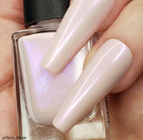 Sweet Pea – with a super soft pink base this polish has a super pretty purple aurora shimmer