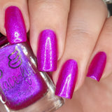 Infinite force is a stunning Aurora shimmer in a vibrant pink/purple