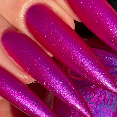 Infinite force is a stunning Aurora shimmer in a vibrant pink/purple