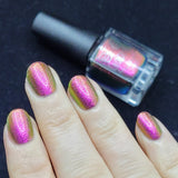 Nouveau Rich - a bright pink, orange, and purple multichrome